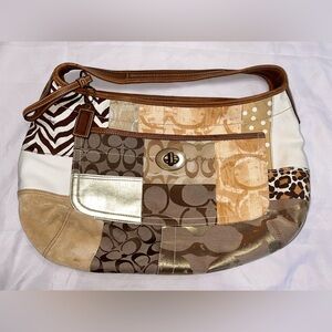 NWOT Coach Y2K Ergo signature patchwork hobo purse bag. Measure 19x12